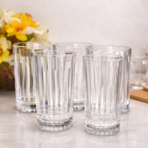 Ribbed Water Glass (Set of 12 Pieces)