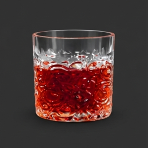 Textured Cocktail Glass – 250 ml (Ruby Red)