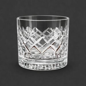 Diamond Cut Crystal Whisky Glass – 300 ml (Clear)