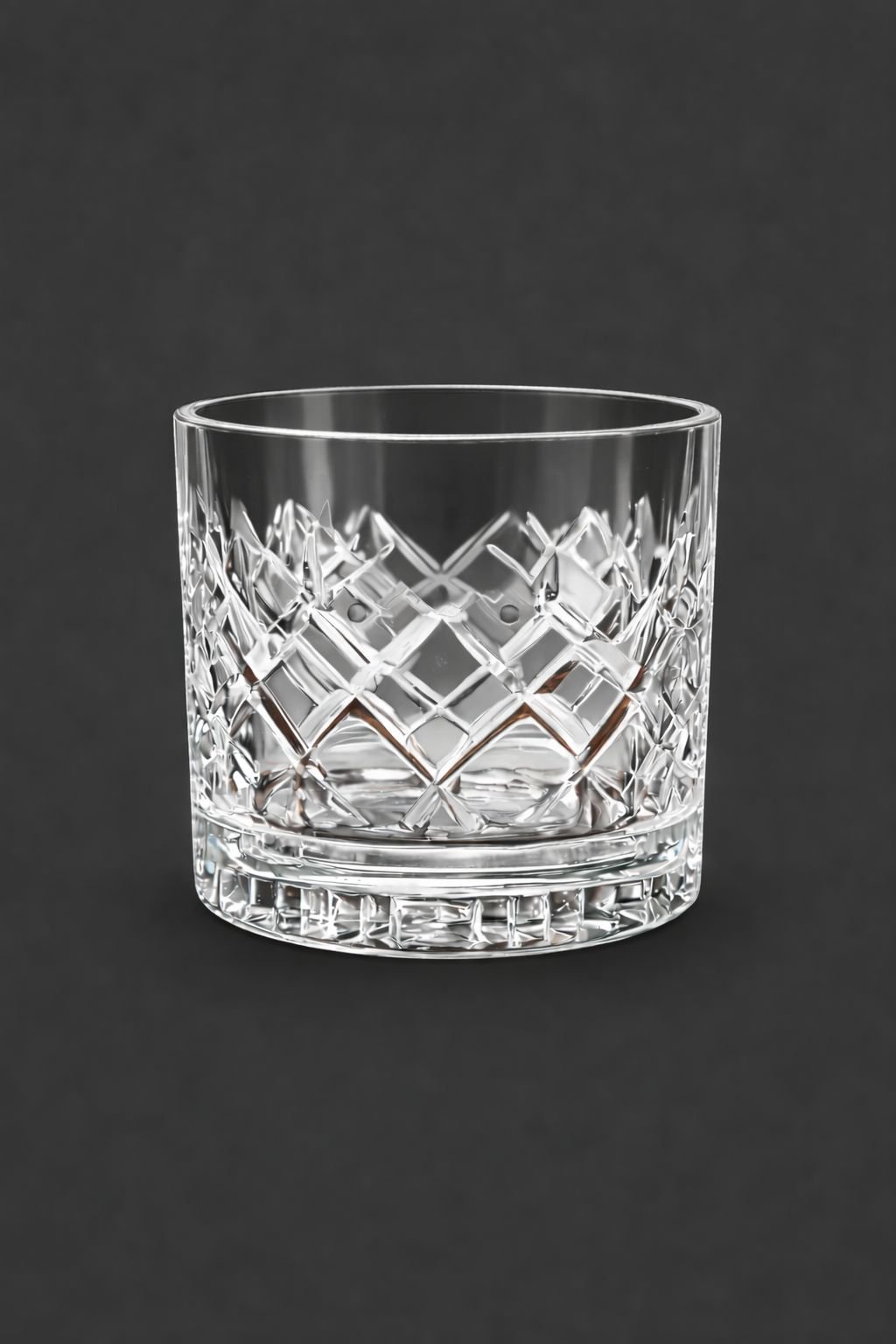 Diamond Cut Crystal Whisky Glass – 300 ml (Clear)